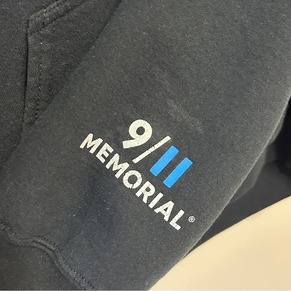 9/11 Memorial Commemorative Hoodie Women’s Size large Navy Blue *FLAW* - Picture 2 of 10